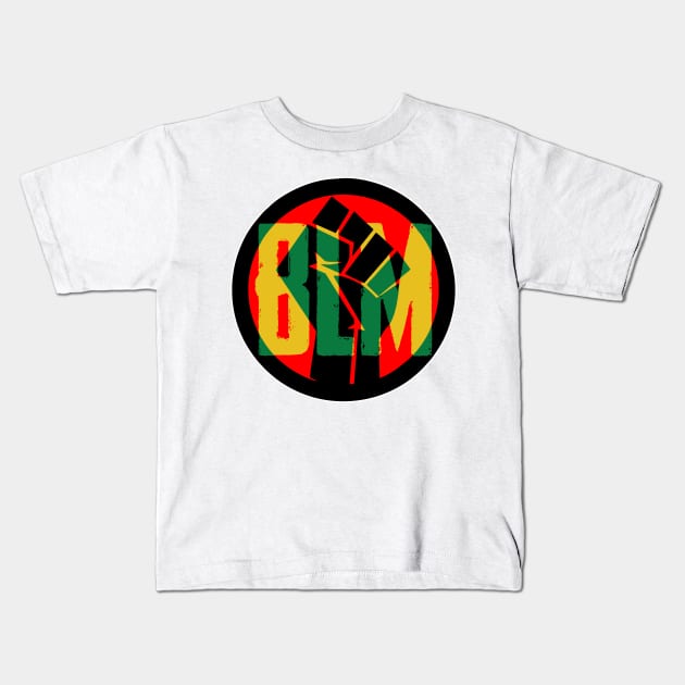 BLM Fist Kids T-Shirt by INpressMerch